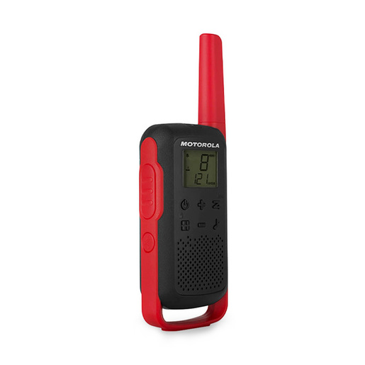 Radios de Dos Vías Talkabout Motorola T210 / 22 canales / 32 Km / Negro con rojo / 2 piezas