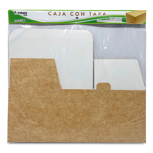 Caja de Cartón Corrugado con Tapa Formex Mediana