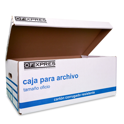 Caja para Archivo Oficio Ofixpres Cartón Corrugado Blanco