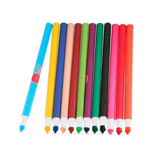Crayones Marcadores de Cera Red Top / Colores surtidos / 12 piezas