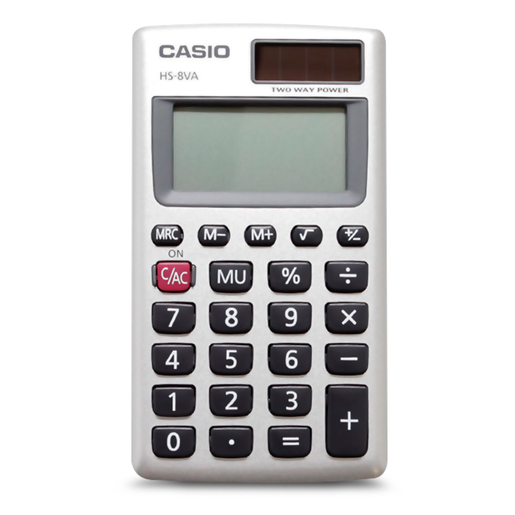 Calculadora Básica Casio HS-8VA / 8 dígitos / Plata