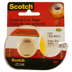 CINTA ADHESIVA SCOTCH 550 18MM X 33M C/DESPACHADOR