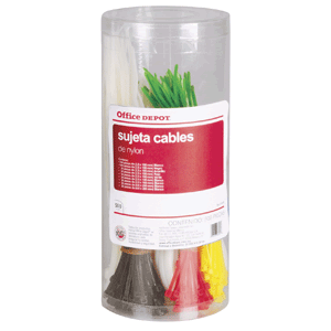 SUJETA CABLES DE PLASTICO OFFICE DEPOT (500 PIEZAS)