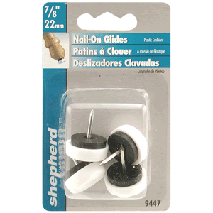 COJINES DESLIZADORES SHEPHERD CON CLAVO (PLASTICO, 22 MM)