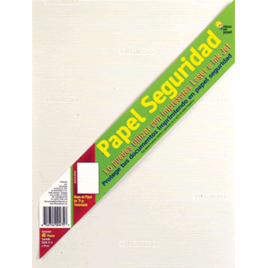 PAPEL TEXTURIZADO DE SEGURIDAD (40 HOJAS, CARTA)