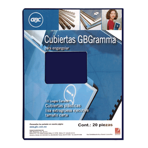 CUBIERTAS DE PLASTICO GBGRAMMA AZUL (20 PZA., CART