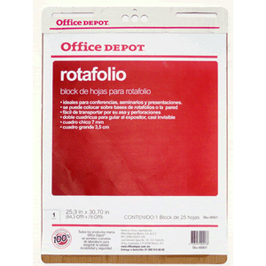 BLOCK P/ROTAFOLIO OFFICE DEPOT 25 HOJAS 64X78CM | Blocks y BLOCK P/ROTAFOLIO OFFICE DEPOT 25 HOJAS 64X78CM | Blocks y