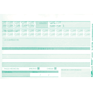 recibo dinero office depot 50 hojas formas contables