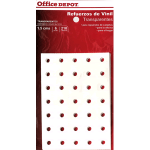 REFUERZOS PARA CARPETA OFFICE DEPOT TRANSPAR C/210 REFUERZOS PARA CARPETA OFFICE DEPOT TRANSPAR C/210