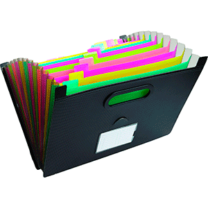 ARCHIVO EXPANDIBLE RED TOP SIN TAPA (NEGRO, CARTA)