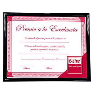 MARCO PARA DIPLOMA FRAGMENTS (NEGRO, 8.5 X 11 PULG.)