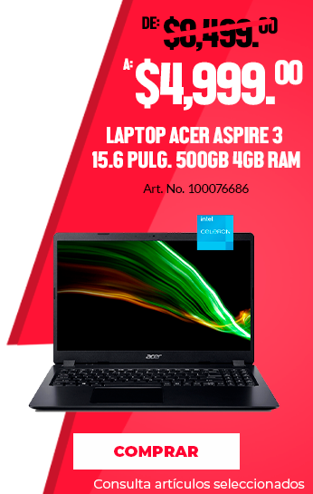 Laptop Acer Aspire 3 15.6 Pulg. 500gb 4gb RAM