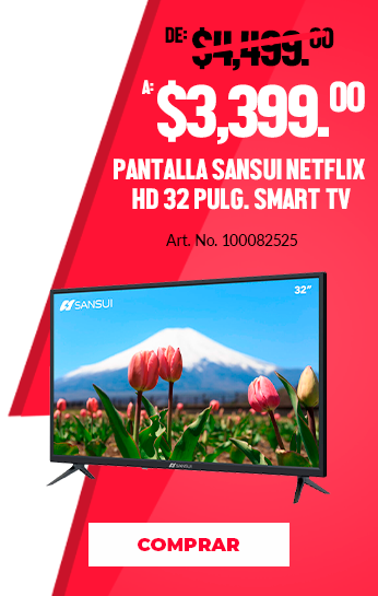 Pantalla Sansui Netflix HD 32 Pulg. Smart TV