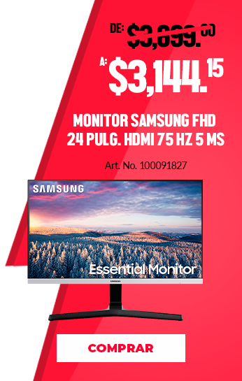 Monitor Samsung FHD 24 Pulg. HDMI 75 Hz 5 ms