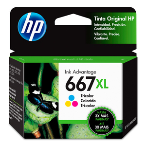 Cartucho de Tinta Hp 667 XL / 3YM80AL / Tricolor / 330 páginas / Ink Advantage Cartucho de Tinta Hp 667 XL / 3YM80AL / Tricolor / 330 páginas / Ink Advantage