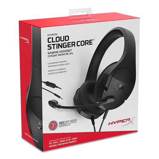 Audífonos Gamer HyperX Cloud Stringer Core / 3.5 mm / Laptop / PC / PS4 / Xbox One / Nintendo Switch / Negro