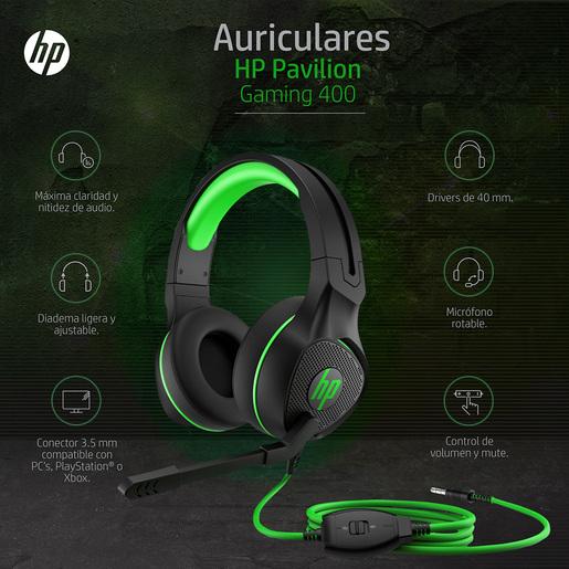 Audifonos De Diadema, De Cable, Verde/Negro