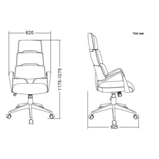 Silla Ejecutiva Sky Chair Esparta / Tela / Gris con blanco