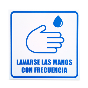 Letrero Lavarse las Manos con Frecuencia para Pared Mercería La Principal 30 x 30 cm Letrero Lavarse las Manos con Frecuencia para Pared Mercería La Principal 30 x 30 cm