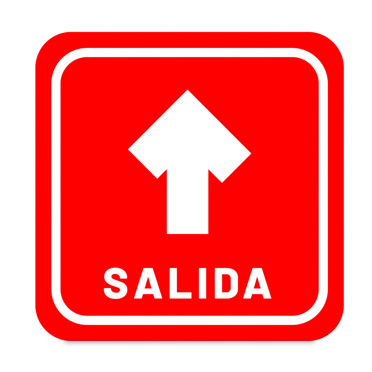 Letrero Salida para Piso Mercería La Principal 29.5 x 29.5 cm