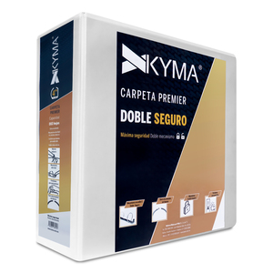 Carpeta Blanca Argolla D Kyma 2-Lock Brillante / Carta / 4 pulgadas / Panorámica Carpeta Blanca Argolla D Kyma 2-Lock Brillante / Carta / 4 pulgadas / Panorámica