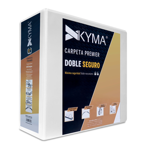 Carpeta Blanca Argolla D Kyma 2-Lock Brillante / Carta / 5 pulgadas / Panorámica Carpeta Blanca Argolla D Kyma 2-Lock Brillante / Carta / 5 pulgadas / Panorámica