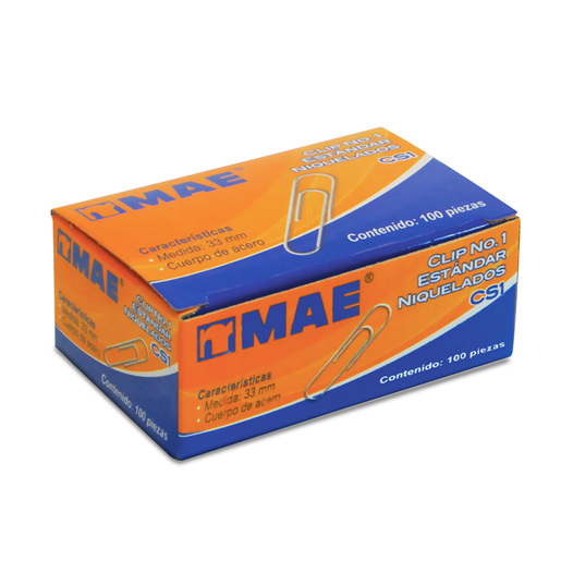 Clips No. 1 MAE 100 piezas