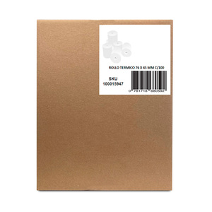 Rollos de Papel Térmico para Sumadoras y Registradoras Office Depot / Blanco / Caja 100 piezas Rollos de Papel Térmico para Sumadoras y Registradoras Office Depot / Blanco / Caja 100 piezas