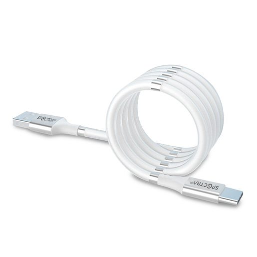 Cable USB a USB Tipo C Spectra M201 / 1 metro / Blanco 