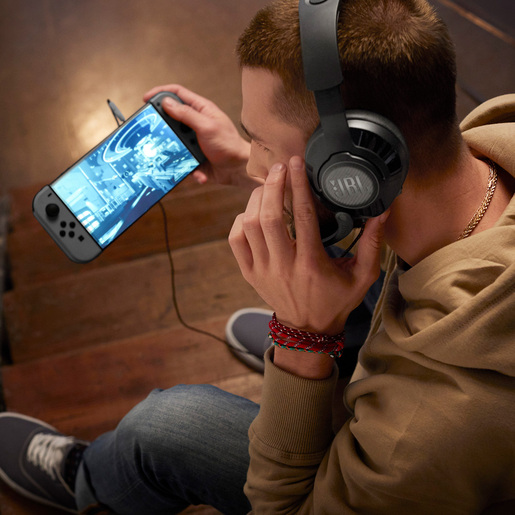 Audífonos Gamer JBL Quantum 200 / 3.5 mm / Laptop / PC / Mac / Smartphone / Tablet / PS4 / Xbox One / Negro