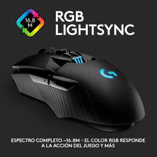 Mouse Gamer Óptico Logitech G903 / RGB Lightsync / Inalámbrico / Lightspeed USB / 12000dpi / Negro