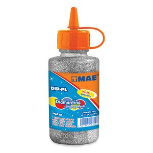 Diamantina con Pegamento Mae Plata 60 ml Diamantina con Pegamento Mae Plata 60 ml