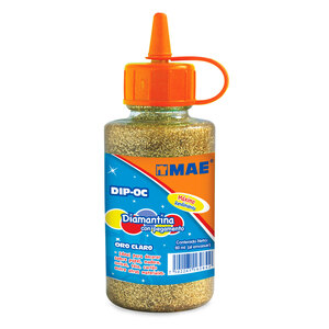Diamantina con Pegamento Mae Oro Claro 60 ml Diamantina con Pegamento Mae Oro Claro 60 ml