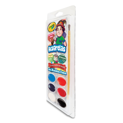 Crayola Acuarelas lavables, juego de pintura para niños, regalo, 24 unidades