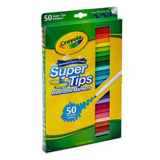 Marcadores Crayola Super Tips 50 piezas Office Depot Mexico