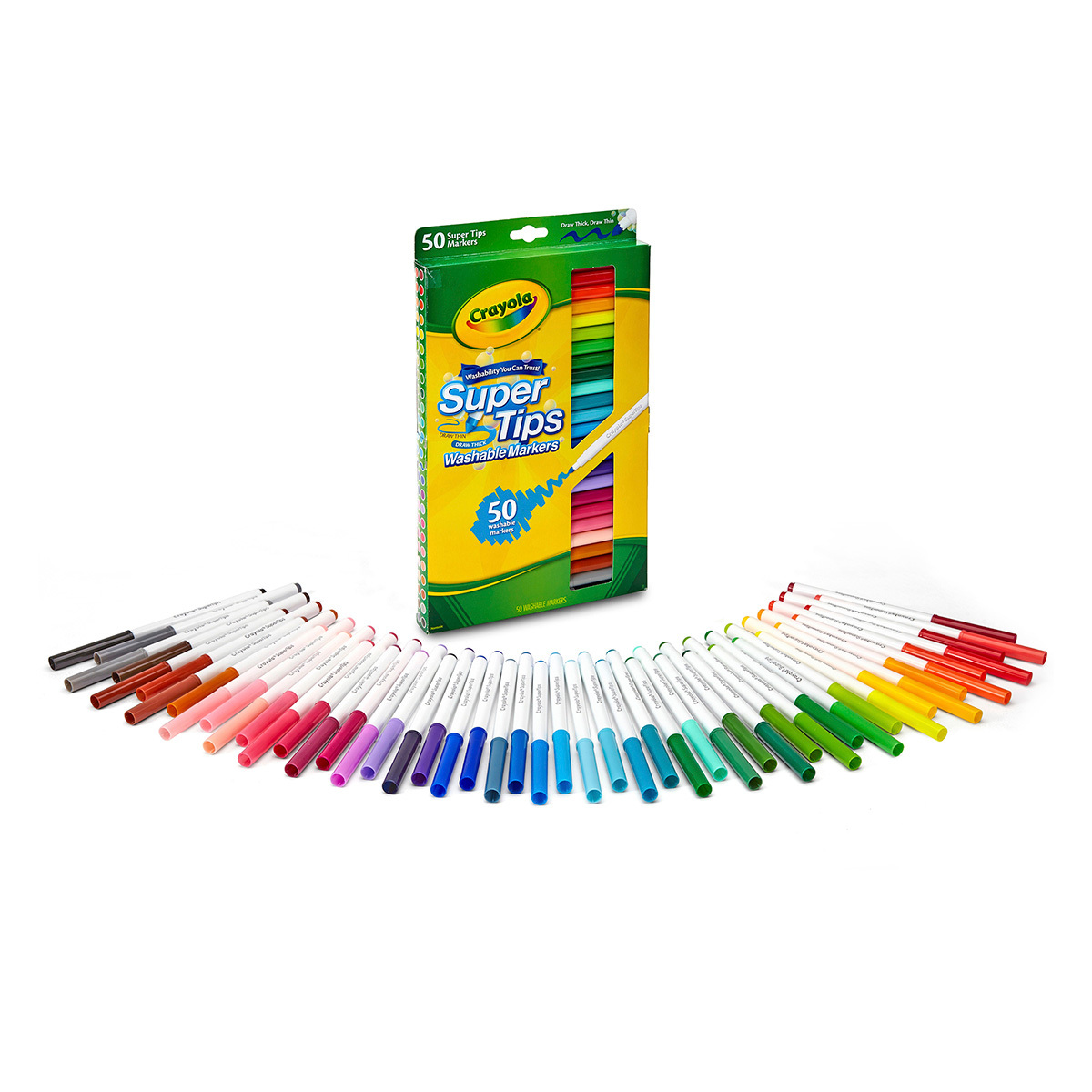 Marcadores Crayola Super Tips 50 piezas | Office Depot Mexico