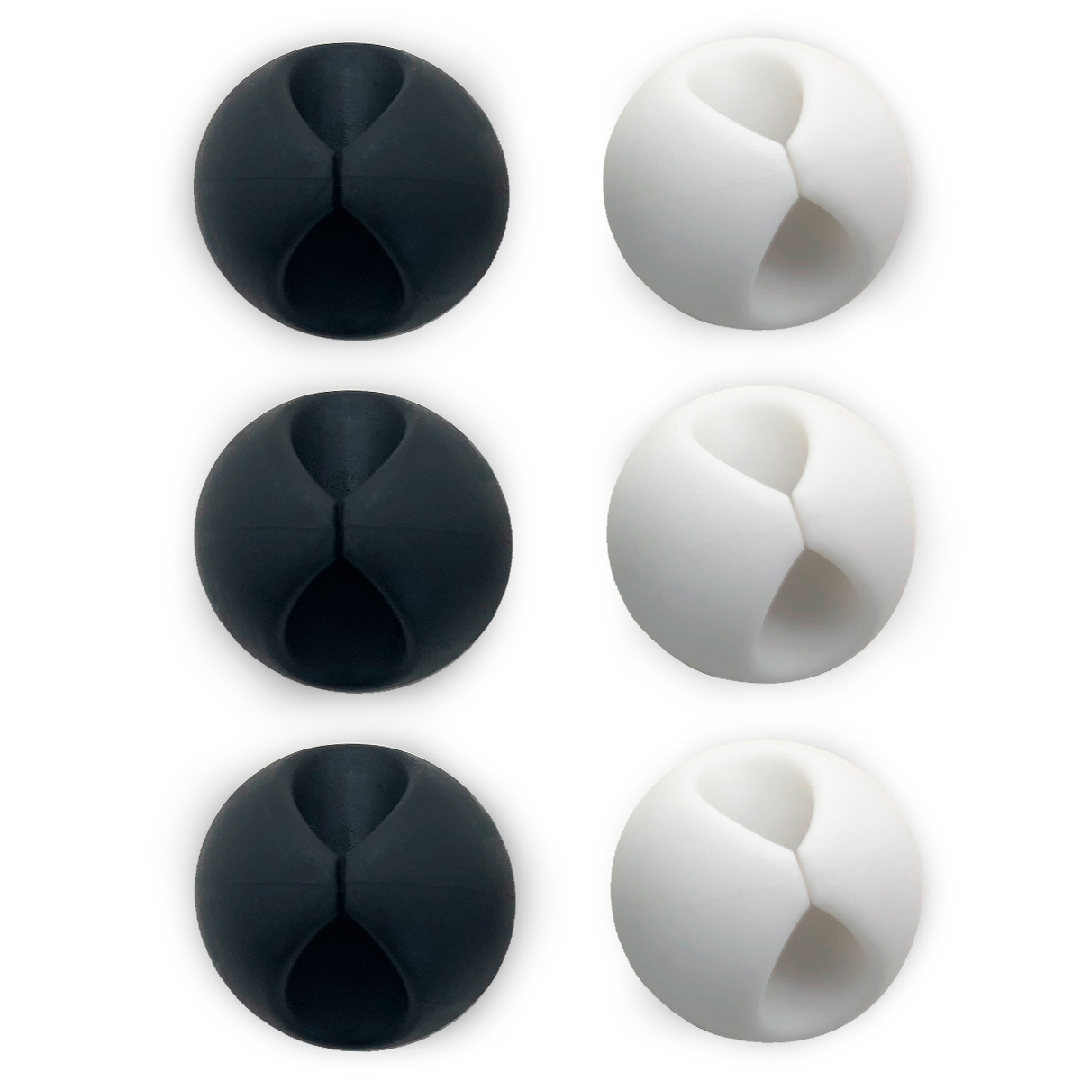 Organizador de Cables Spectra A68B0174 / 6 piezas / Blanco y negro