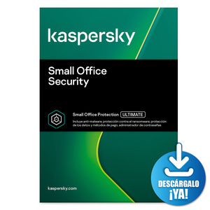 Antivirus Kaspersky Small Office Security Descargable / Licencia 1 año / 9 PC / 9 dispositivos móviles / 1 servidor de archivos