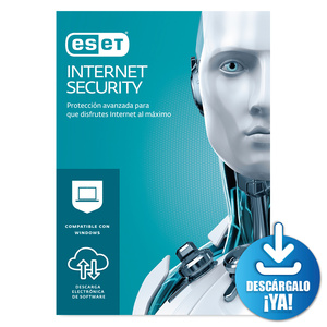 Antivirus ESET Internet Security Descargable / Licencia 1 año / 4 dispositivos / PC / Laptop