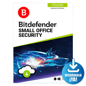 Antivirus Bitdefender Small Office Security Descargable / Licencia 3 años / 5 usuarios / 1 servidor / PC / Mac / Dispositivos móviles