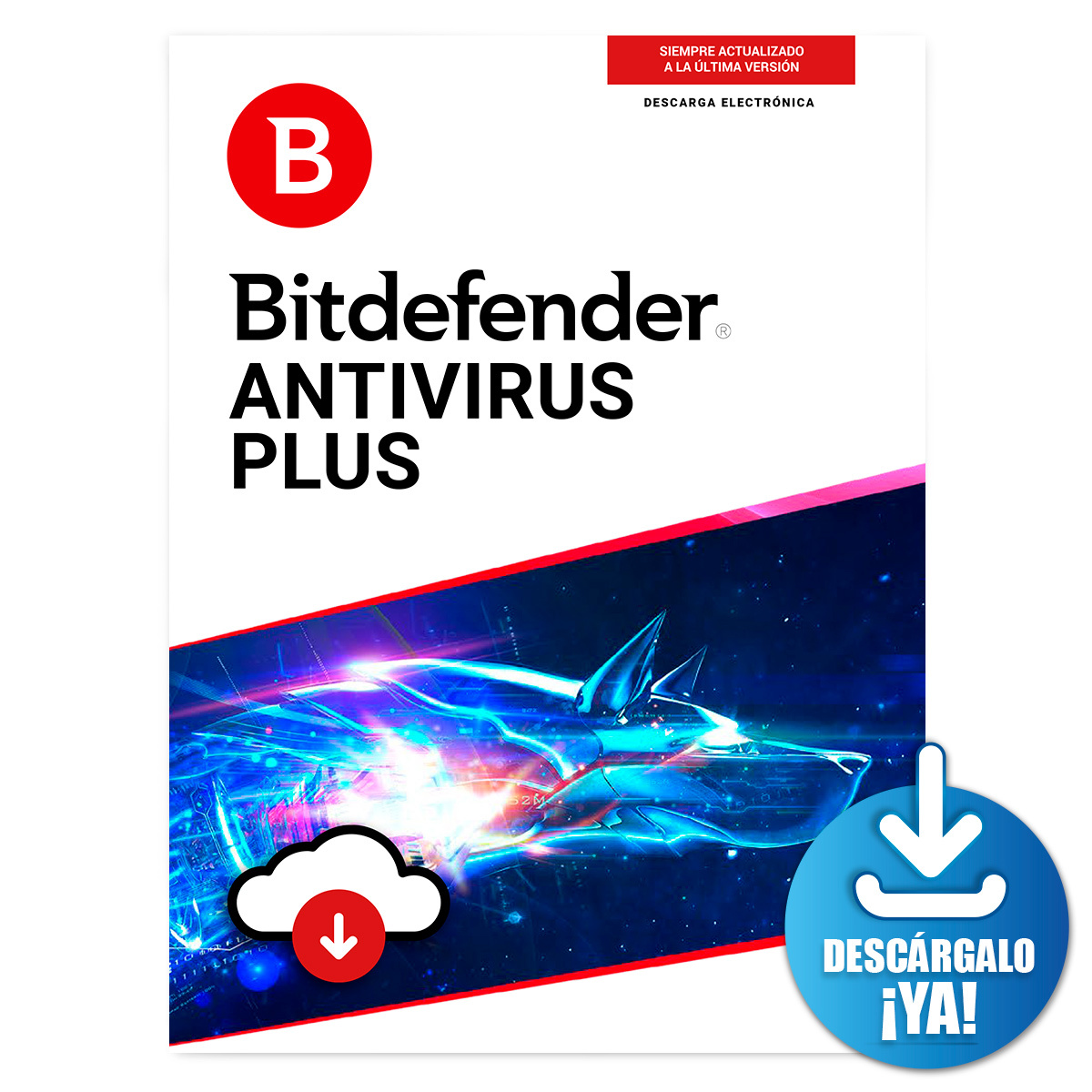 Antivirus Bitdefender Plus Descargable / Licencia 2 años / 3 usuarios / PC / Laptop