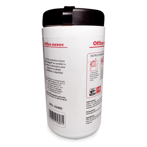 Toallas Limpiadoras Húmedas para Pantallas Office Depot / Bote 50 piezas