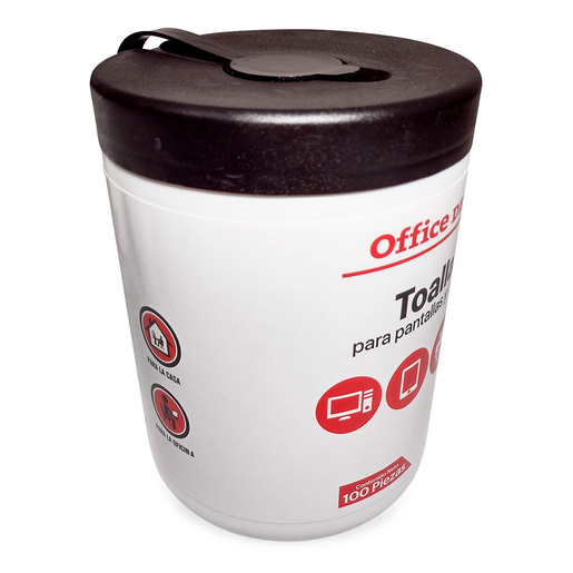 Toallas Limpiadoras Húmedas para Pantallas Office Depot / Bote 100 piezas