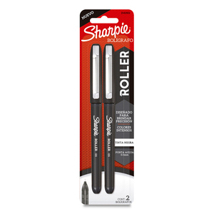 Plumas Roller Ball Sharpie Roller / Punto extrafino / Tinta negra / 2 piezas