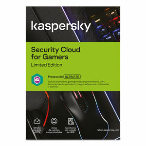 Antivirus Kaspersky Security Cloud for Gamers / Licencia 1 año / 3 usuarios / PC 