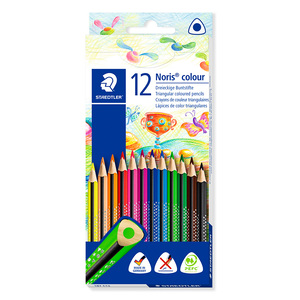 Lápices de Colores Triangulares Staedtler Noris 187C / 12 piezas