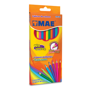Lápices de Colores Redondos MAE 12 piezas Lápices de Colores Redondos MAE 12 piezas