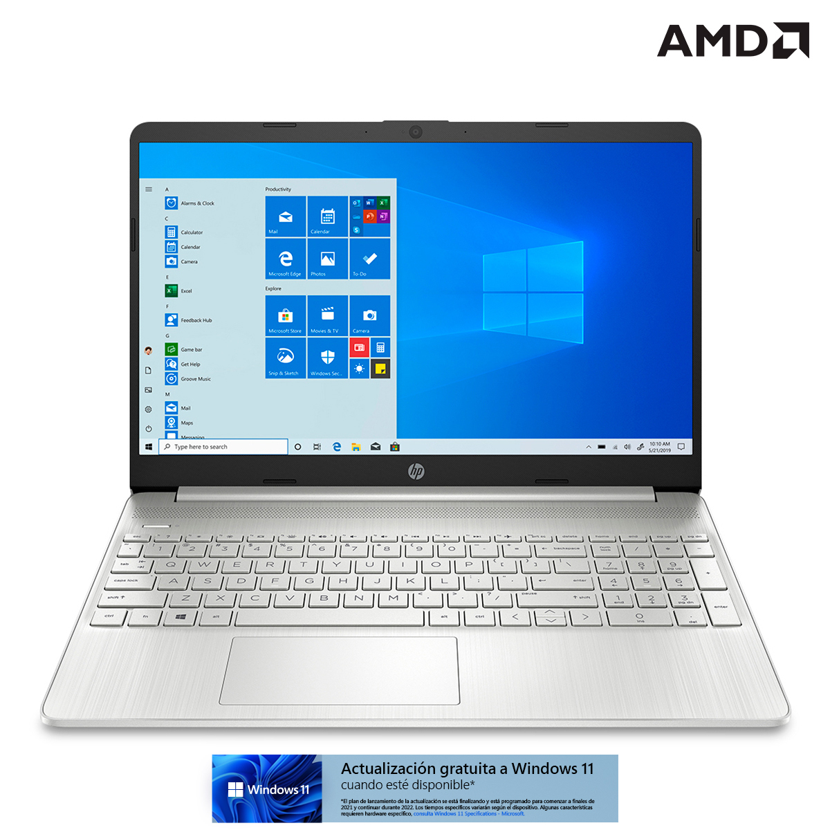 Laptop Hp 15-EF1004LA / AMD 3020e / 15.6 Pulg. / 128gb SSD / 4gb RAM / Plata