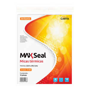 Micas Térmicas Transparentes Max Seal / Carta / 3 mil / 15 piezas 