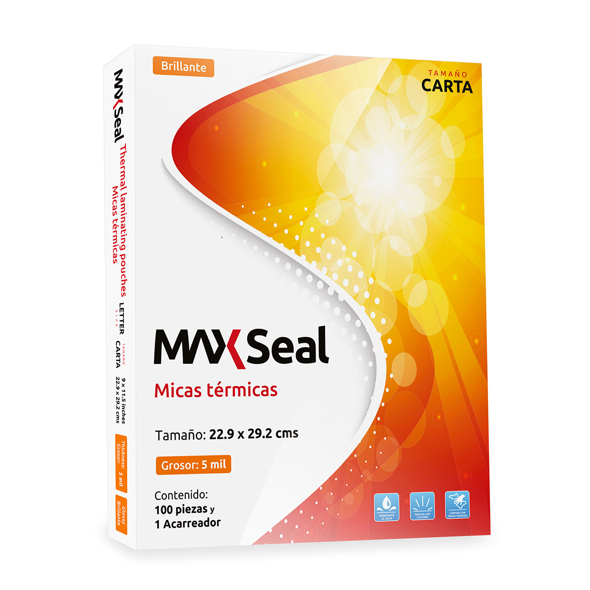 Micas Térmicas Transparentes Max Seal Carta 5 mil 100 piezas | Office Depot  Mexico